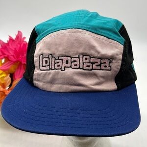 Lalapalooza teal white black hat adjustable. HT0071